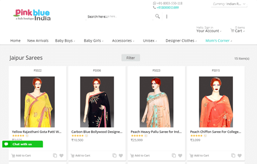 Pinkblueindia online sarees shop jaipur, Indian Wedding Sarees Collection jaipur